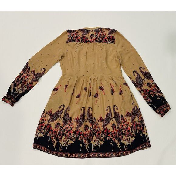 Free People Women’s Size Medium Yellow Sierra Valley Paisley Cottagecore Dress - Picture 7 of 13